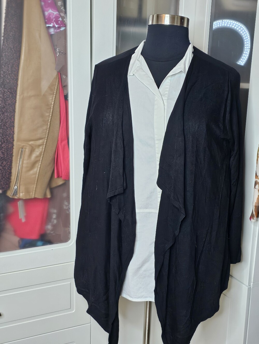 Lane Bryant black open front cardigan sweater size 22/24W